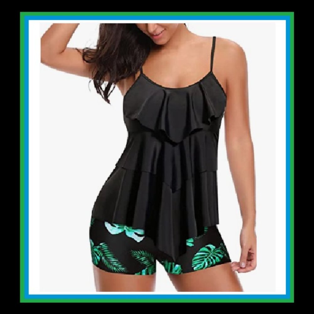 NWT Holipick Ruffle Tankini